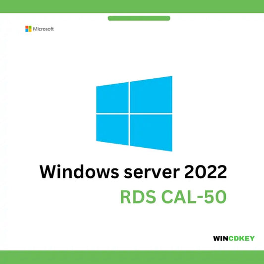 Windows Server 2022 Remote Desktop Services (RDS) 50 User CALs CD Keys image 0
