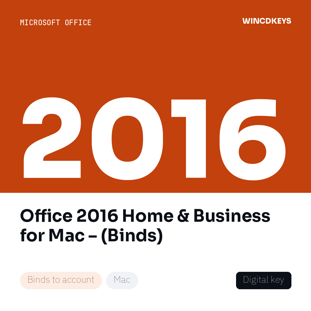 Office 2016 Home & Business for Mac – (Binds)