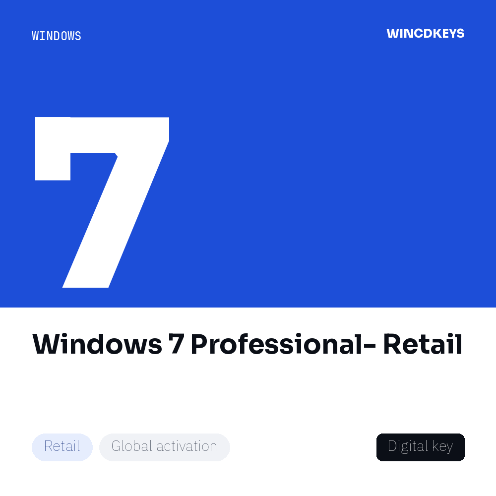 Windows 7 Professional- Retail