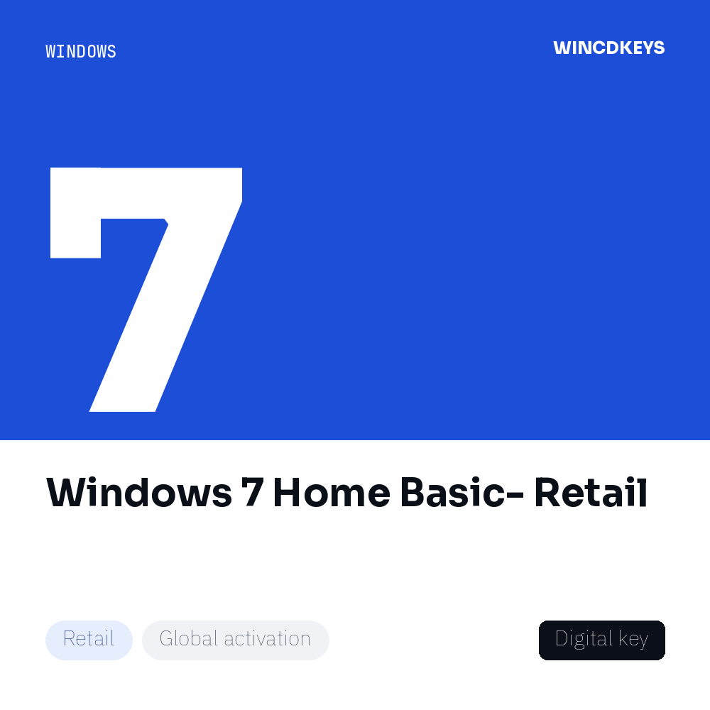 Windows 7 Home Basic- Retail