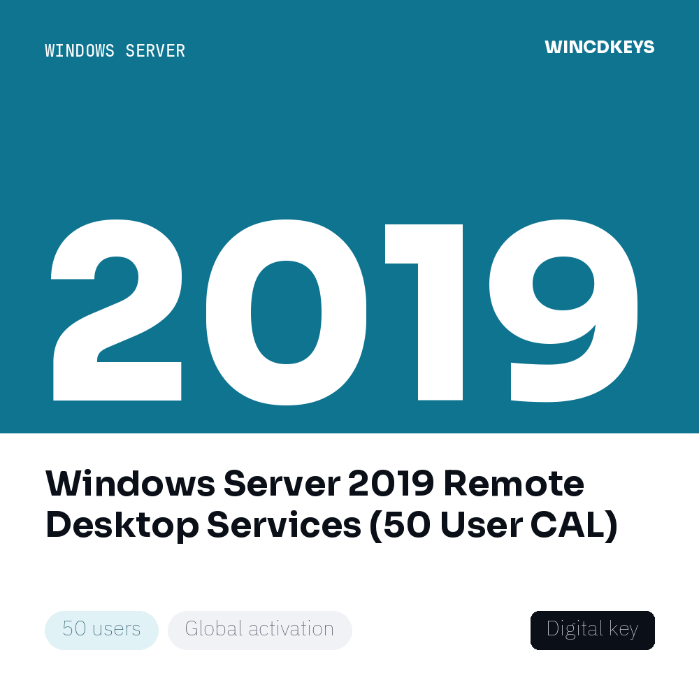 Windows Server 2019 Remote Desktop Services (50 User CAL)