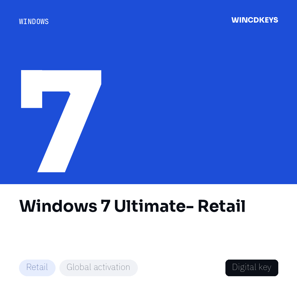 Windows 7 Ultimate- Retail
