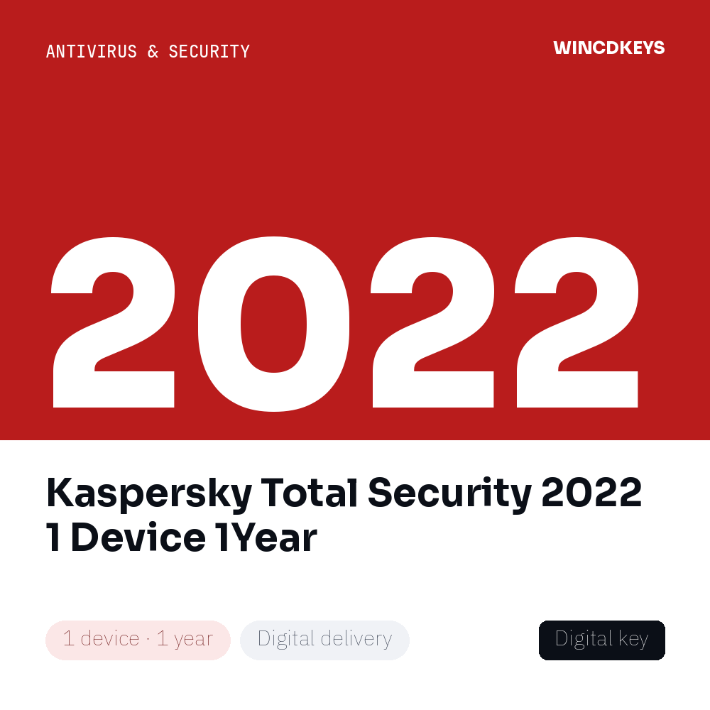 Kaspersky Total Security 2022 1 Device 1Year