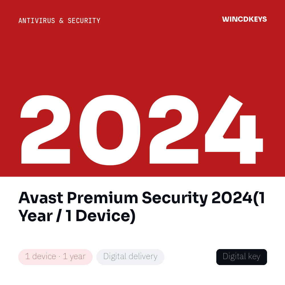 Avast Premium Security 2024(1 Year / 1 Device)
