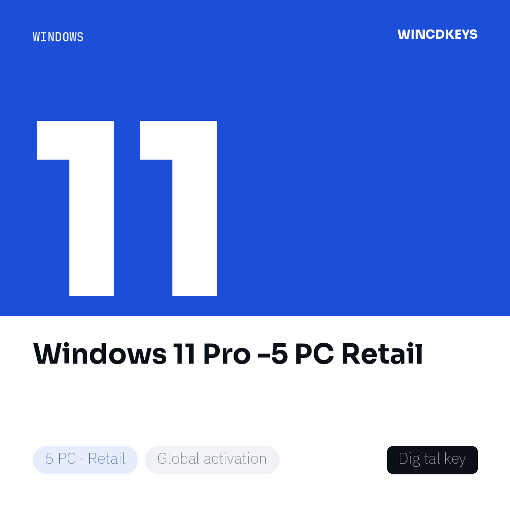 Windows 11 Pro -5 PC Retail
