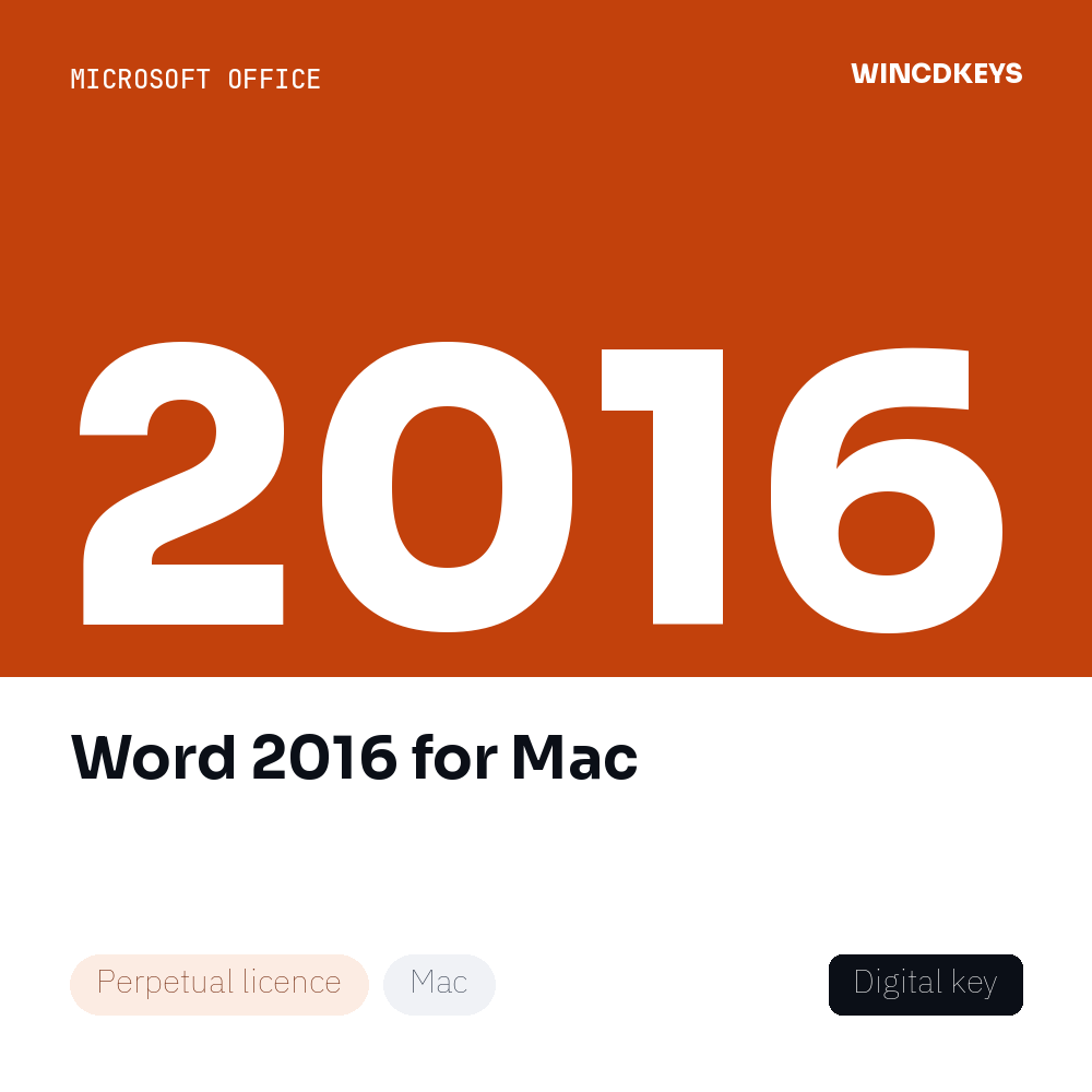Word 2016 for Mac