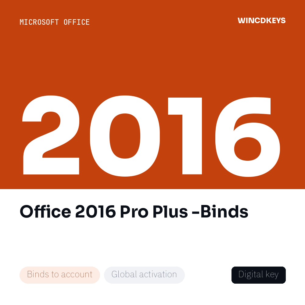 Office 2016 Pro Plus -Binds