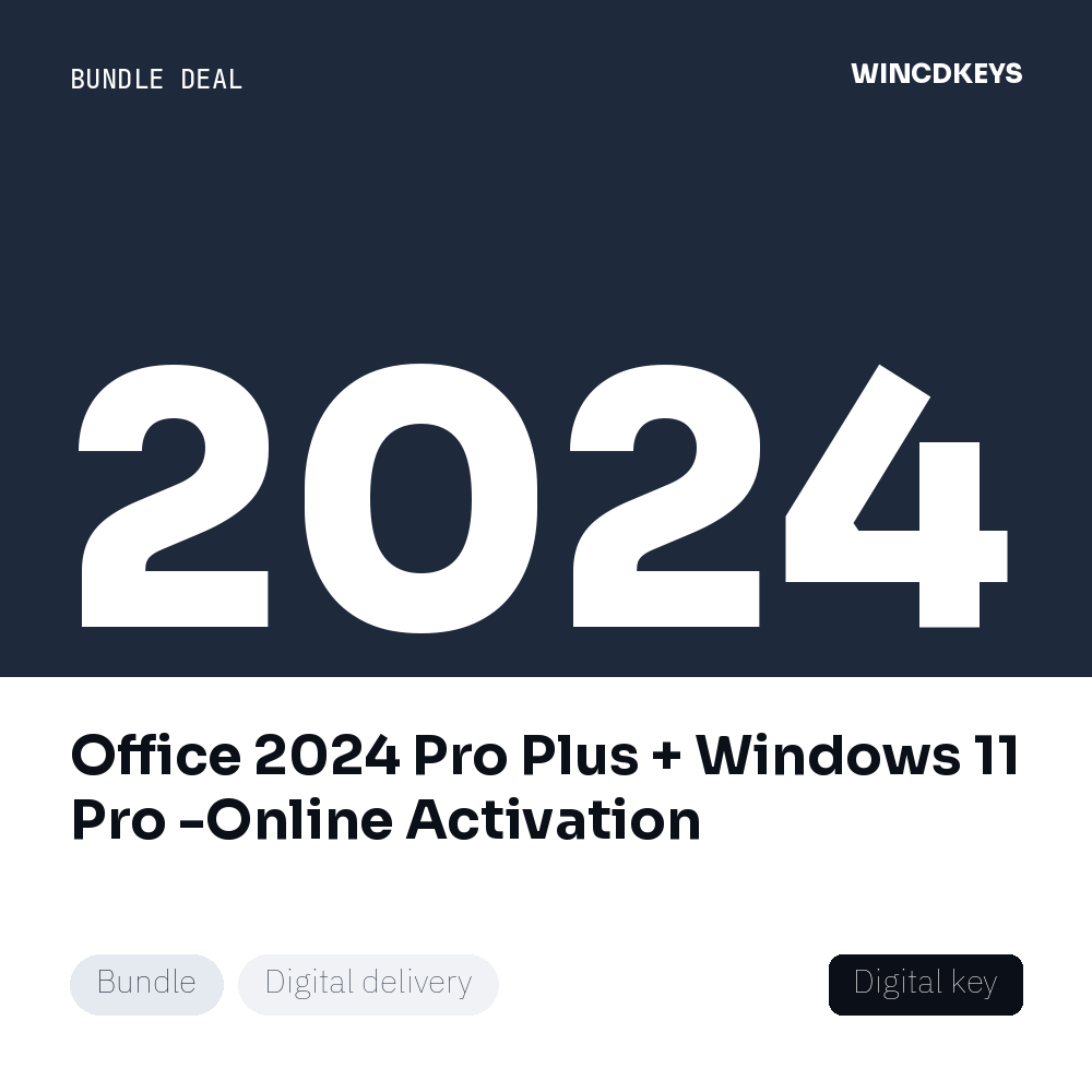 Office 2024 Pro Plus + Windows 11 Pro -Online Activation