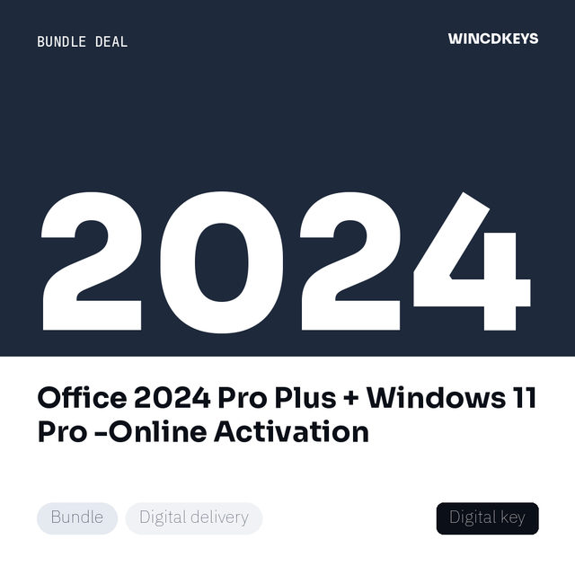Office 2024 Pro Plus + Windows 11 Pro -Online Activation