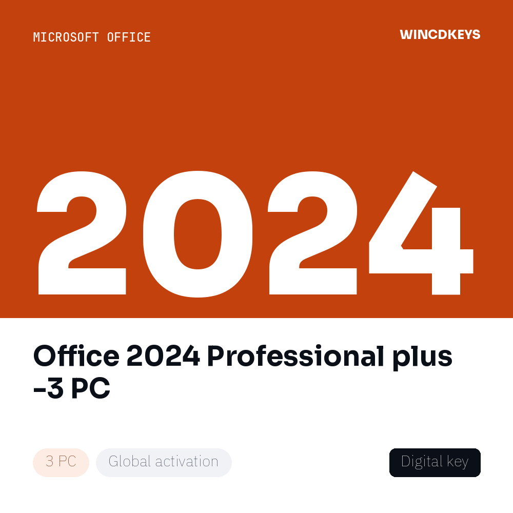 Office 2024 Professional plus -3 PC