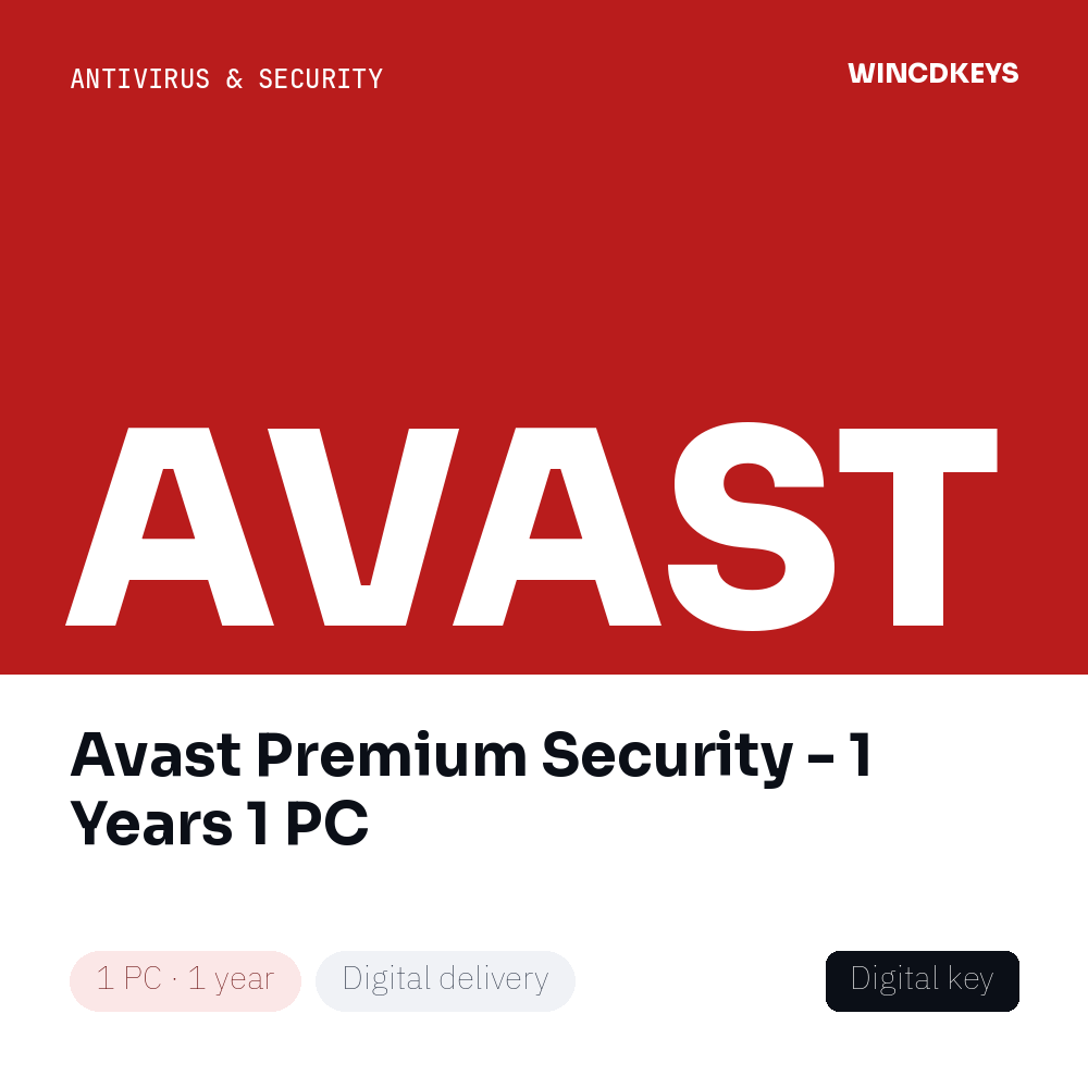 Avast Premium Security - 1 Years 1 PC