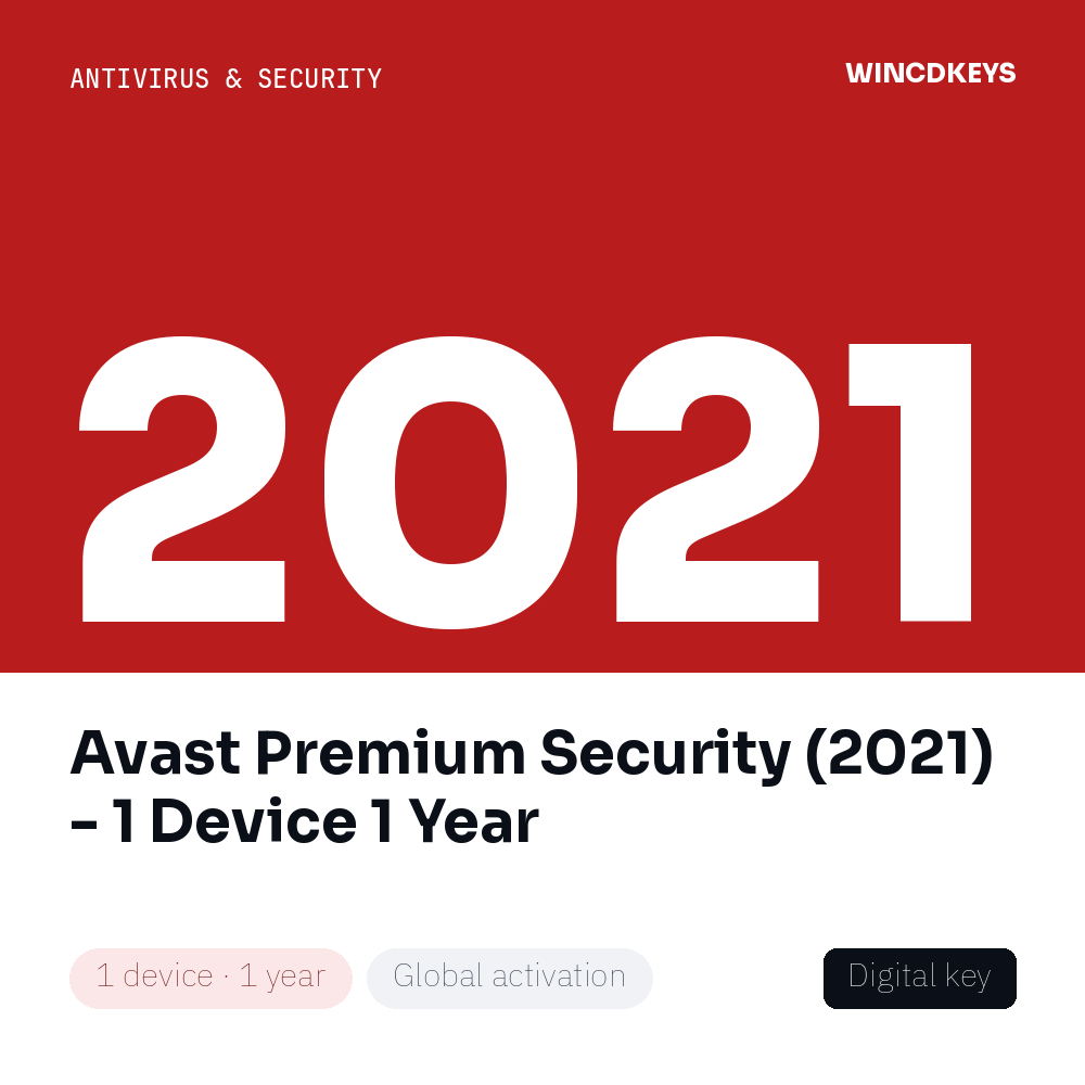 Avast Premium Security (2021) - 1 Device 1 Year