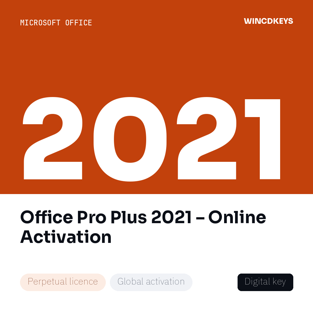 Office Pro Plus 2021 – Online Activation