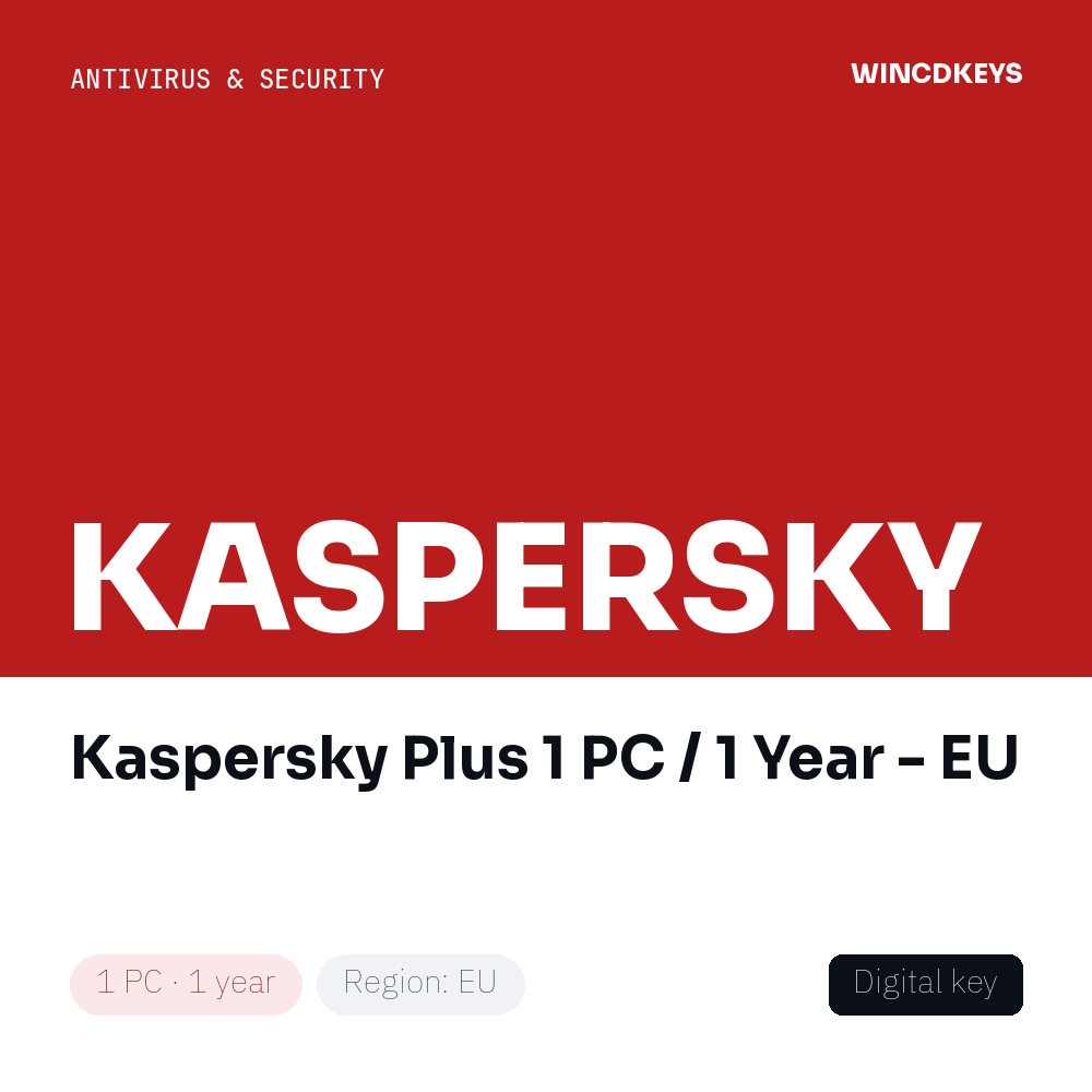 Kaspersky Plus 1 PC / 1 Year - EU