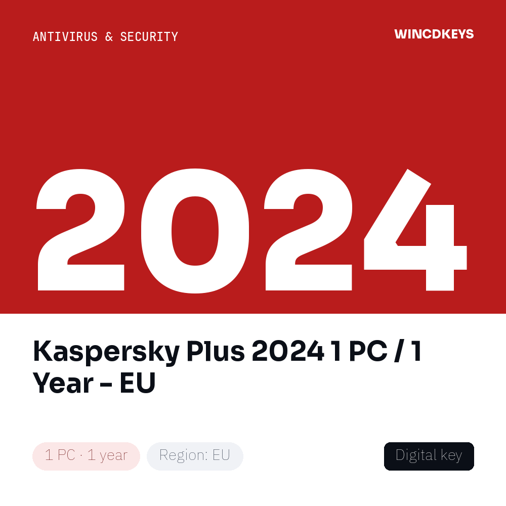 Kaspersky Plus 2024 1 PC / 1 Year - EU