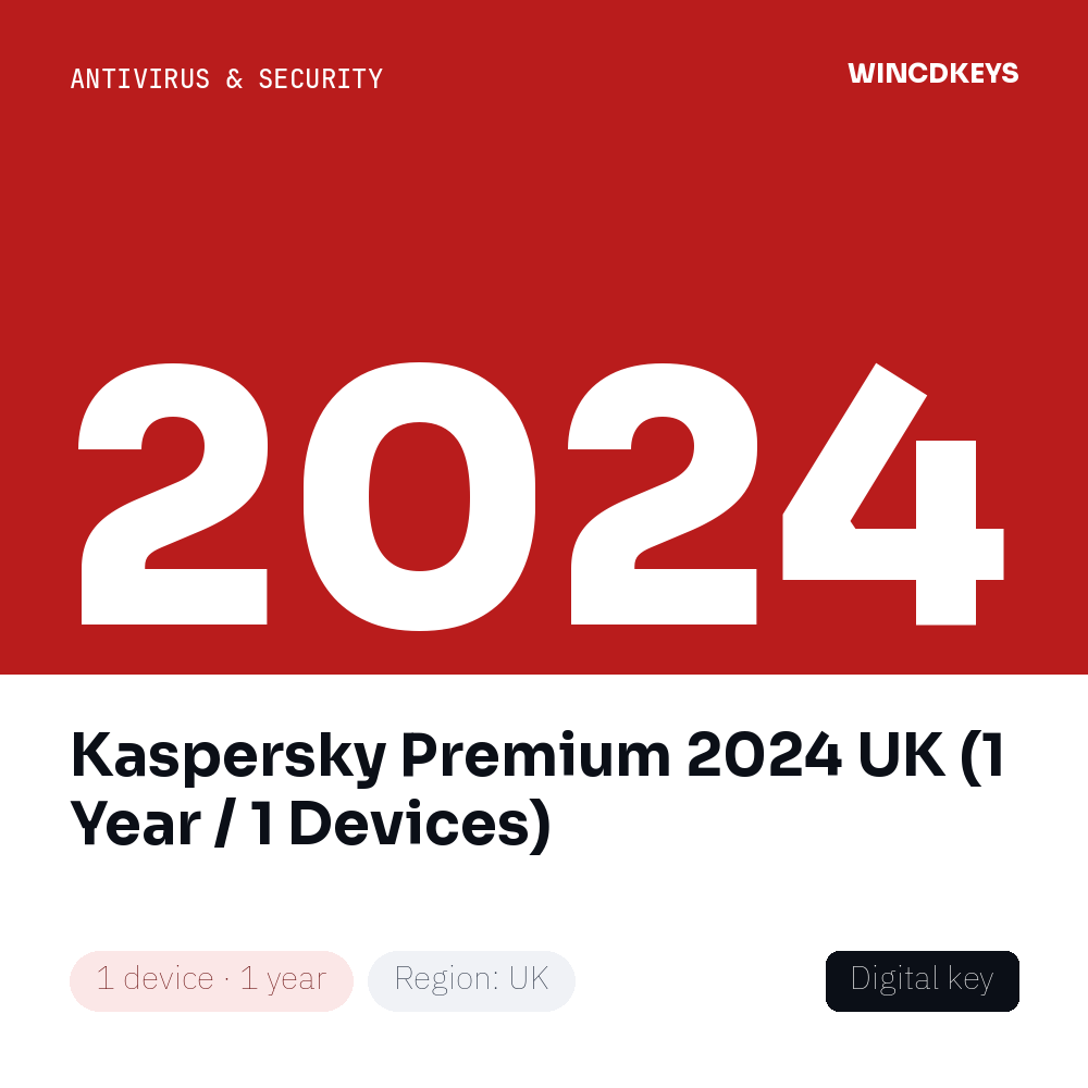 Kaspersky Premium 2024 UK (1 Year / 1 Devices)