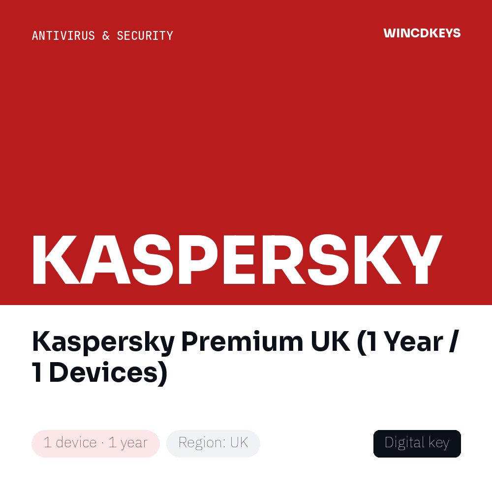 Kaspersky Premium UK (1 Year / 1 Devices)