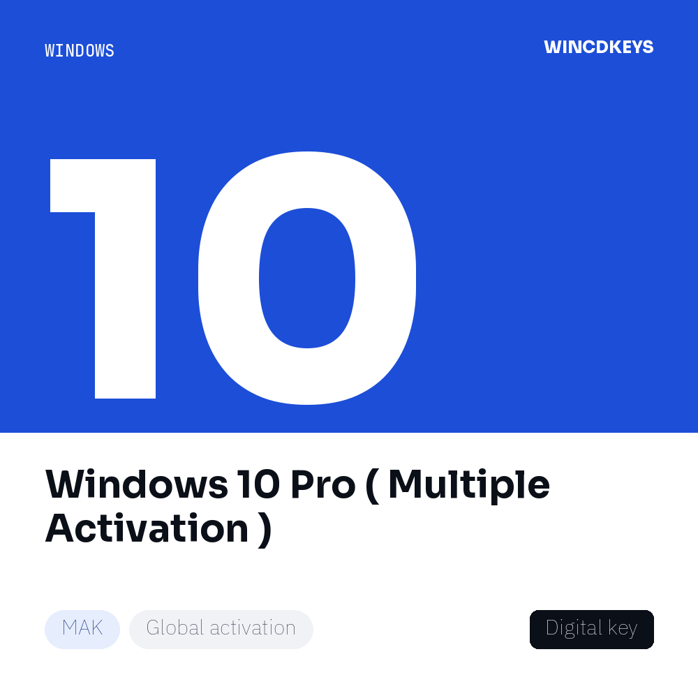 Windows 10 Pro ( Multiple Activation )