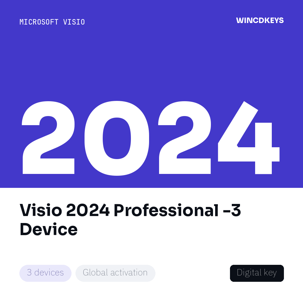 Visio 2024 Professional -3 Device