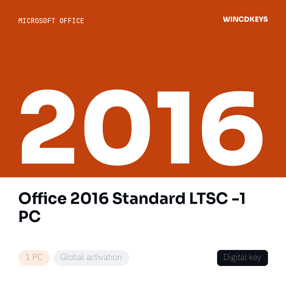 Office 2016 Standard LTSC -1 PC