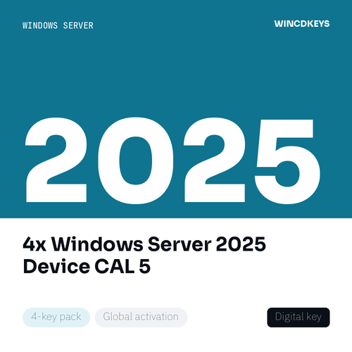 4x Windows Server 2025 Device CAL 5